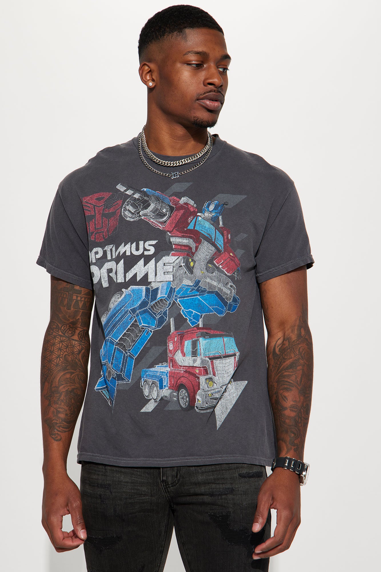 Transformers Optimus Prime Short Sleeve Tee Black
