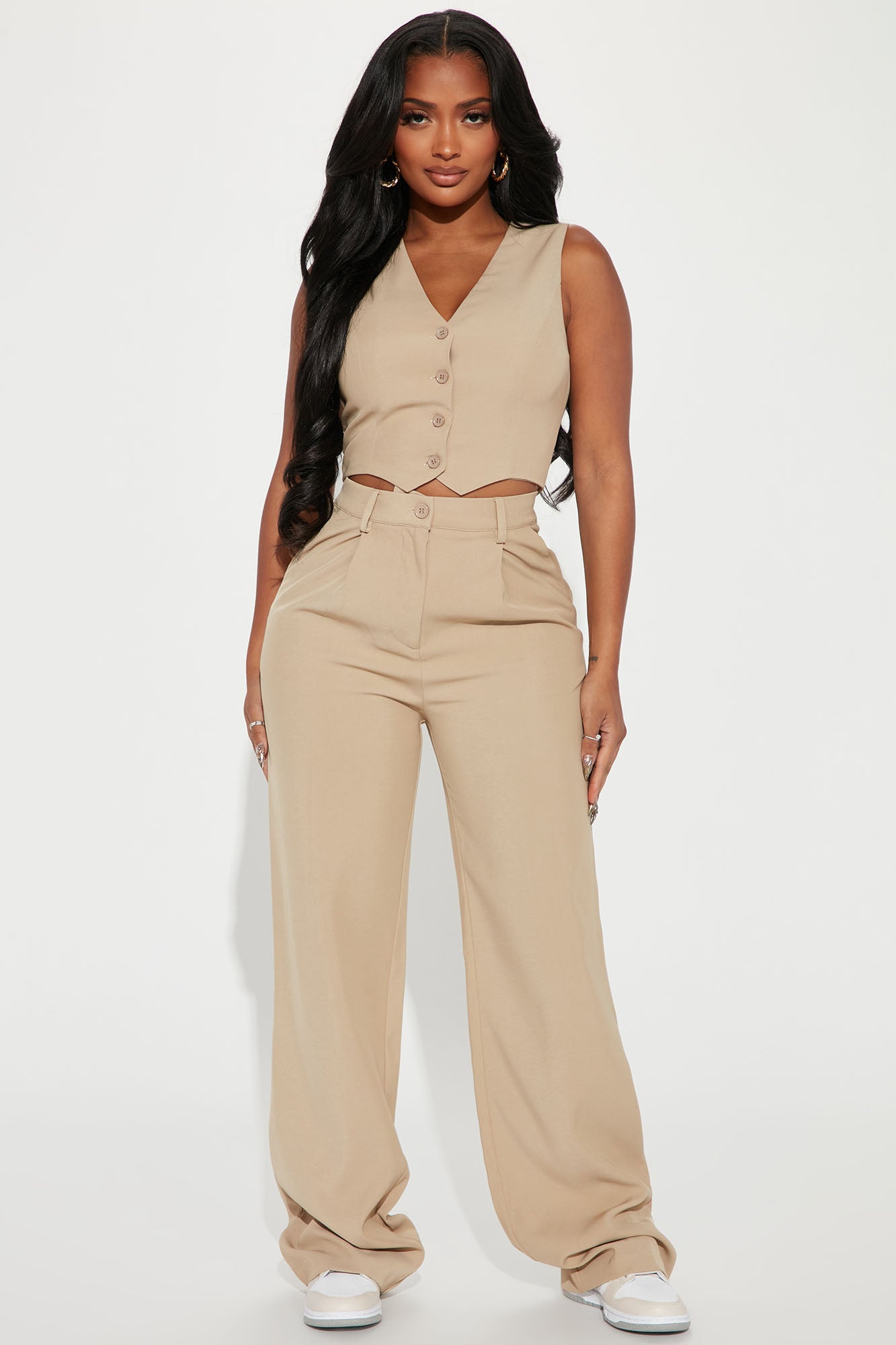 Make It Official Pant Suit - Khaki