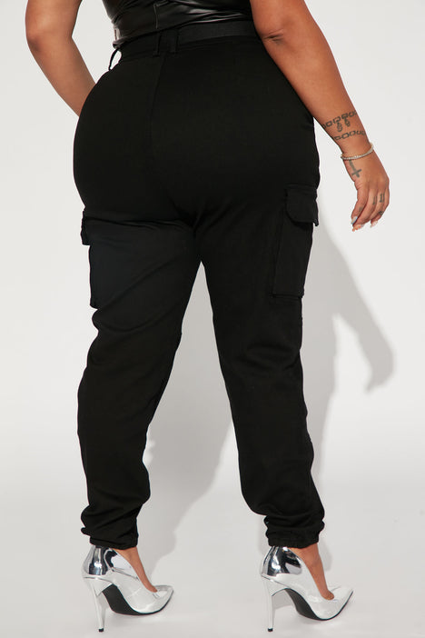 Cadet Khloe Oversized Cargo Pants - Black, Fashion Nova, Pants