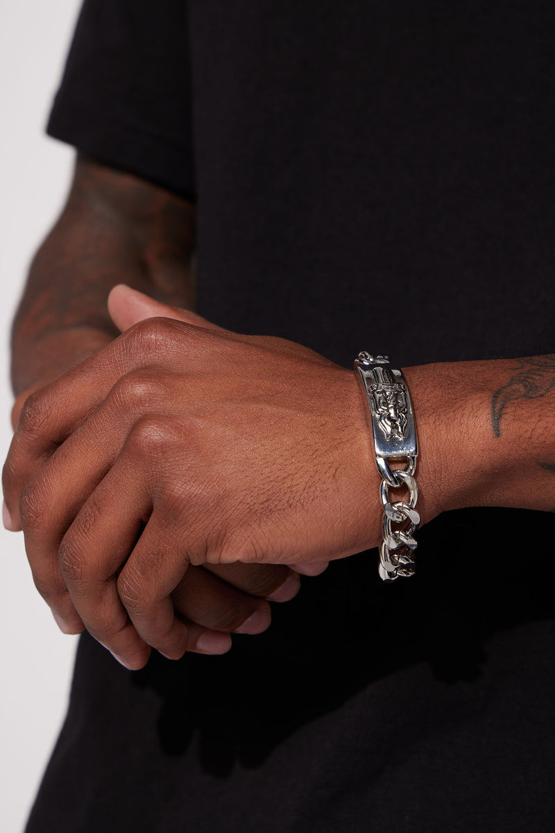 Your Everyday Stainless Steel Bracelet Silver Fashion Nova, Mens