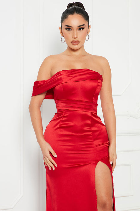 Tiara satin online dress fashion nova