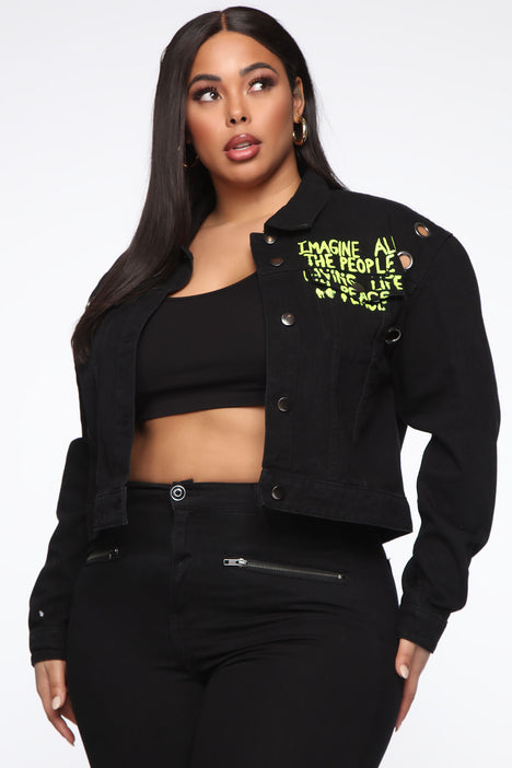 Mouth Shut Denim Jacket Black Fashion Nova Jackets Coats