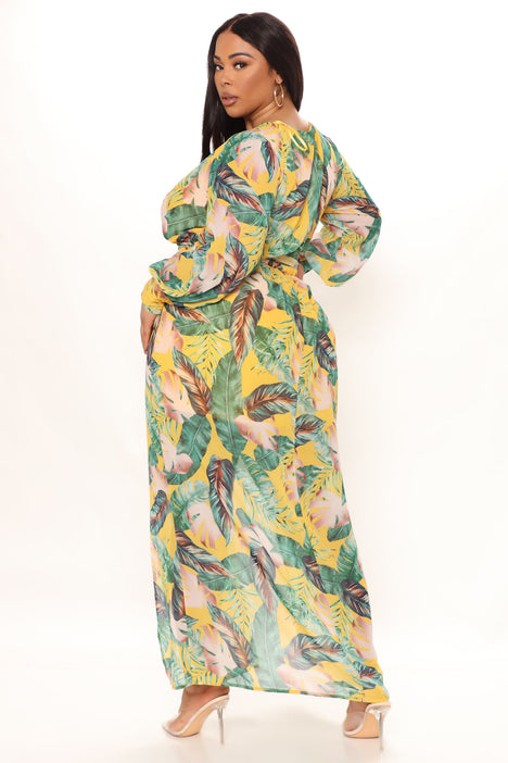 Park Avenue Maxi Dress Yellow combo
