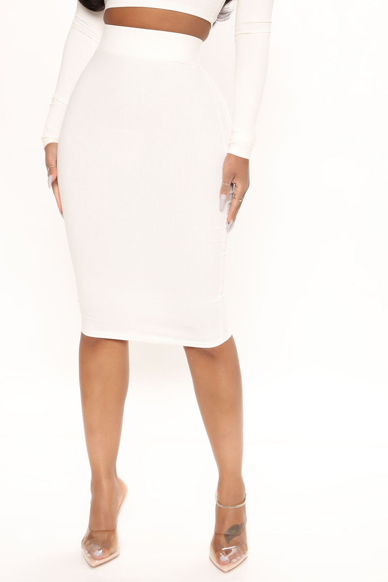 Vera Snatched Midi Skirt - Off White | Fashion Nova, Skirts | Fashion Nova