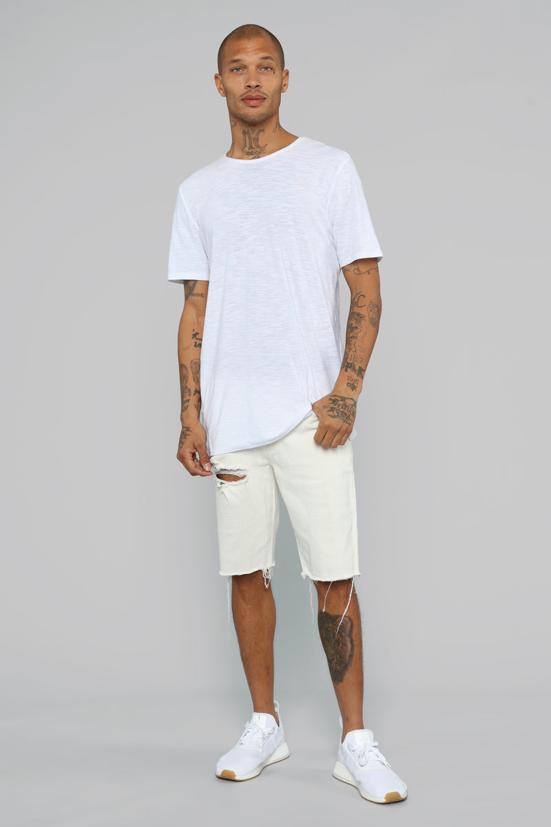 Earl Denim Shorts - Off White | Fashion Nova, Mens Denim Shorts ...