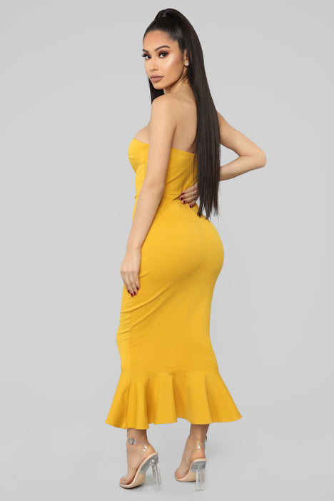 Mustard dress fashion on sale nova