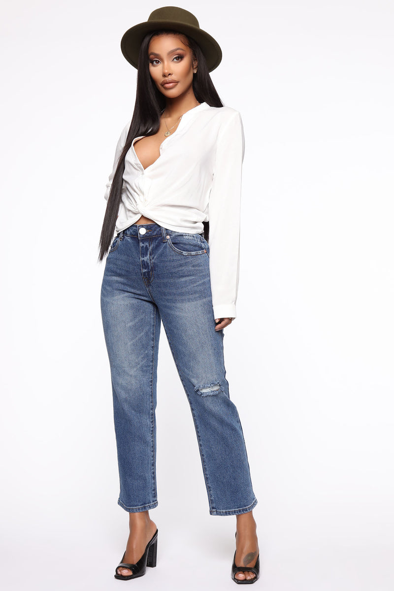 Knot Yours To Claim Top - Off White | Fashion Nova, Shirts & Blouses ...