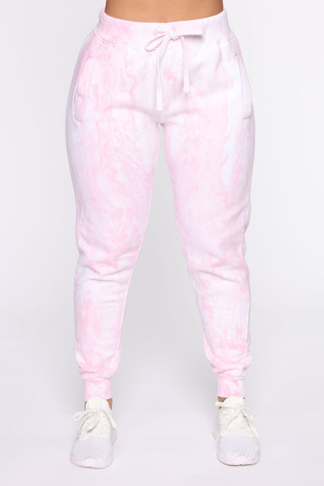 Stole Your Boyfriend s Marble Oversized Jogger Pink Marble