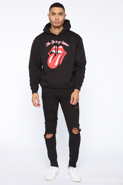 The Rolling Stones Hoodie Black Red