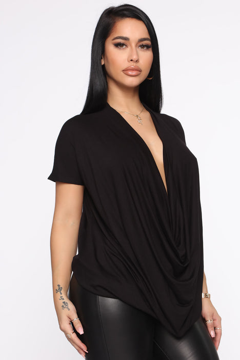 Cowl hearted satin top new arrivals