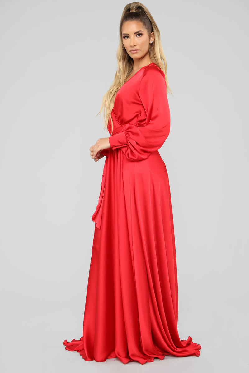 Find Me In My Mansion Satin Maxi Dress - Red | Fashion Nova, Dresses ...