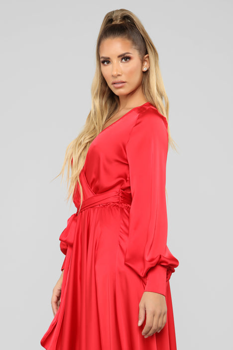 Find me in my mansion satin maxi dress shop