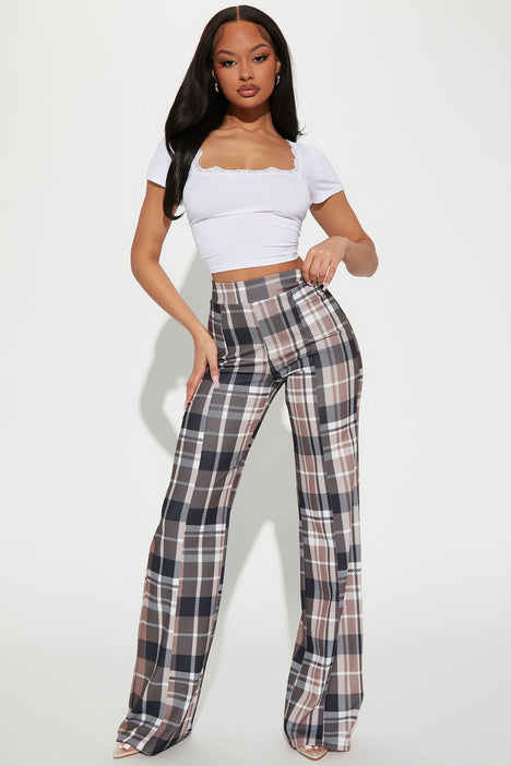 Womens plaid deals work pants
