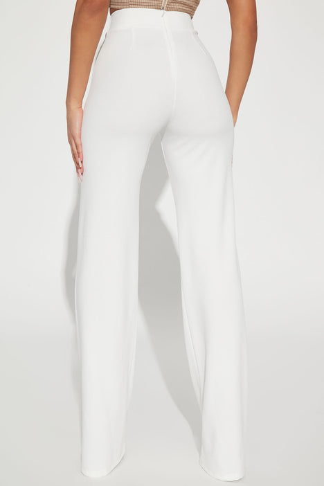 Women's White High Waisted Pants