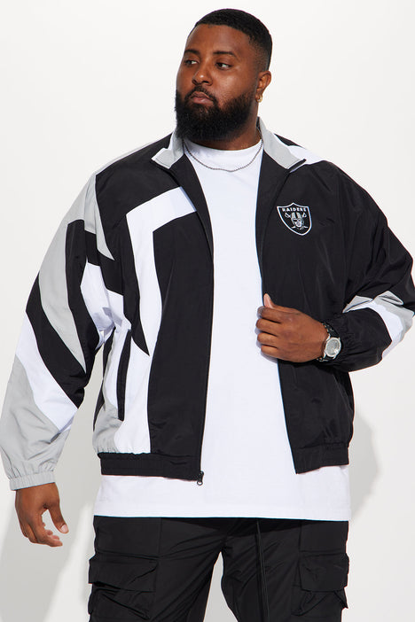 Men's Las Vegas Raiders Star Jacket in Black/Grey Size 3XL by Fashion Nova