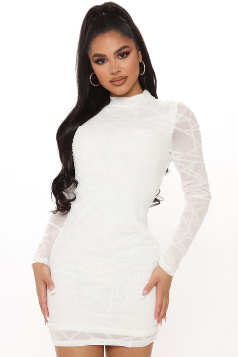 Fashion nova white mesh dress new arrivals