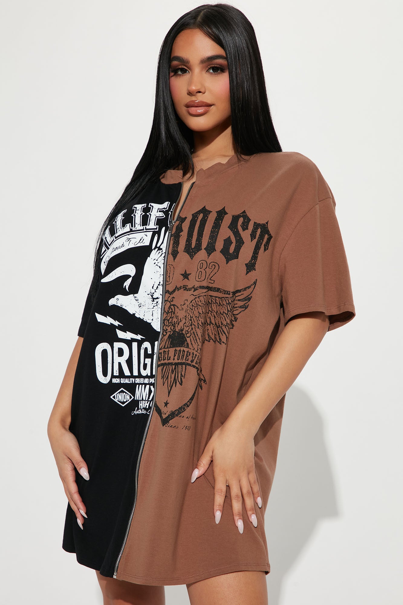 T shirt hot sale dress fashion nova