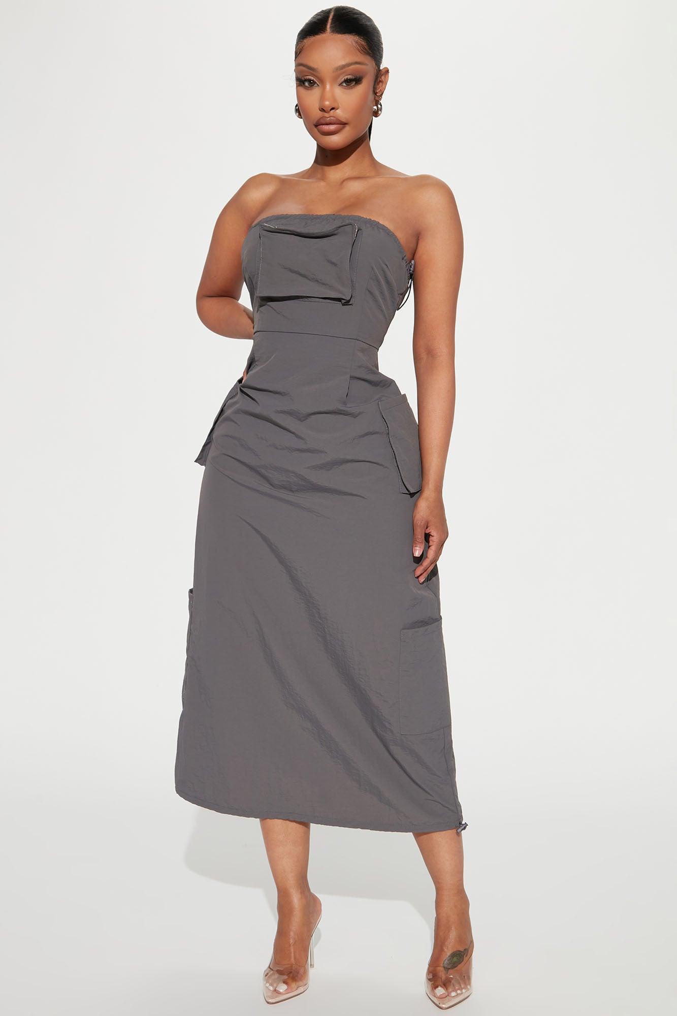 Charcoal shop midi dress
