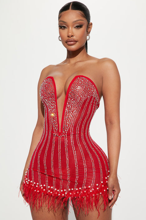Red mini clearance dress fashion nova