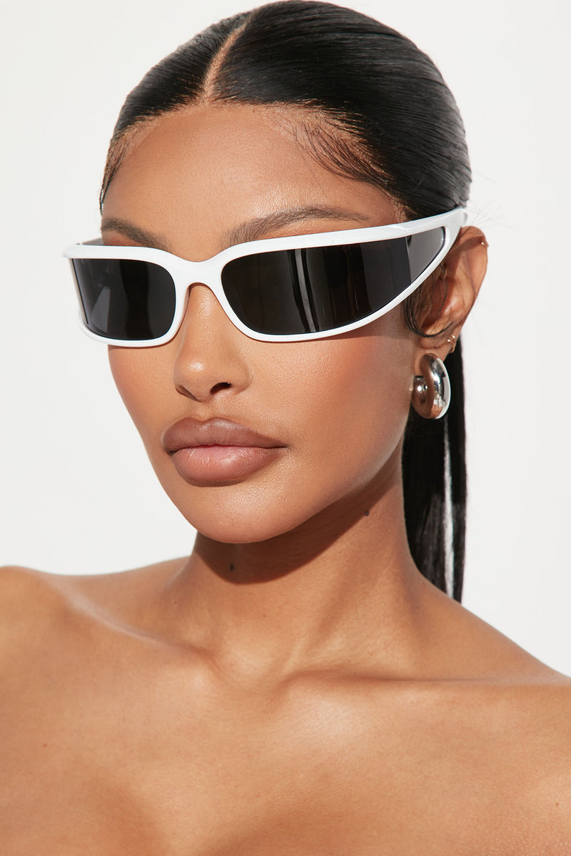 Baddie On The Block Sunglasses - White | Fashion Nova, Sunglasses ...