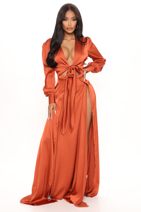 Fashion nova bronze hot sale dress