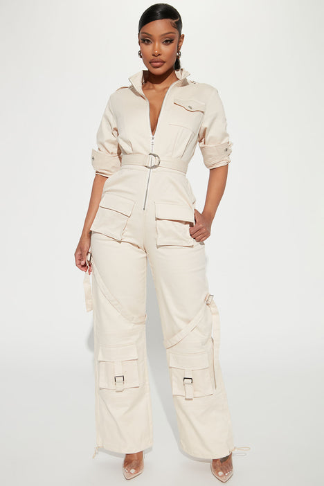 Tan jumpsuit sale fashion nova