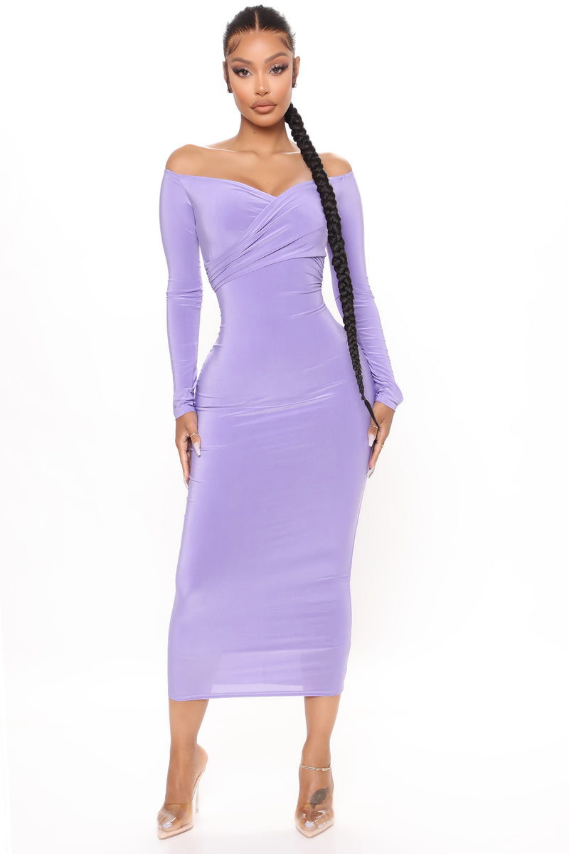 Please Respect My Privacy Midi Dress - Lavender | Fashion Nova, Dresses ...