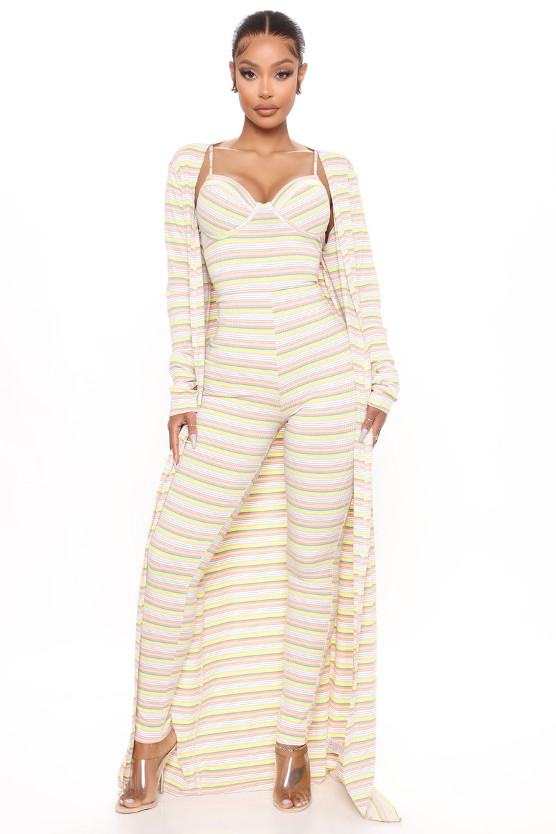 A Fine Line Striped Jumpsuit Set - Pink/combo | Fashion Nova, Matching ...