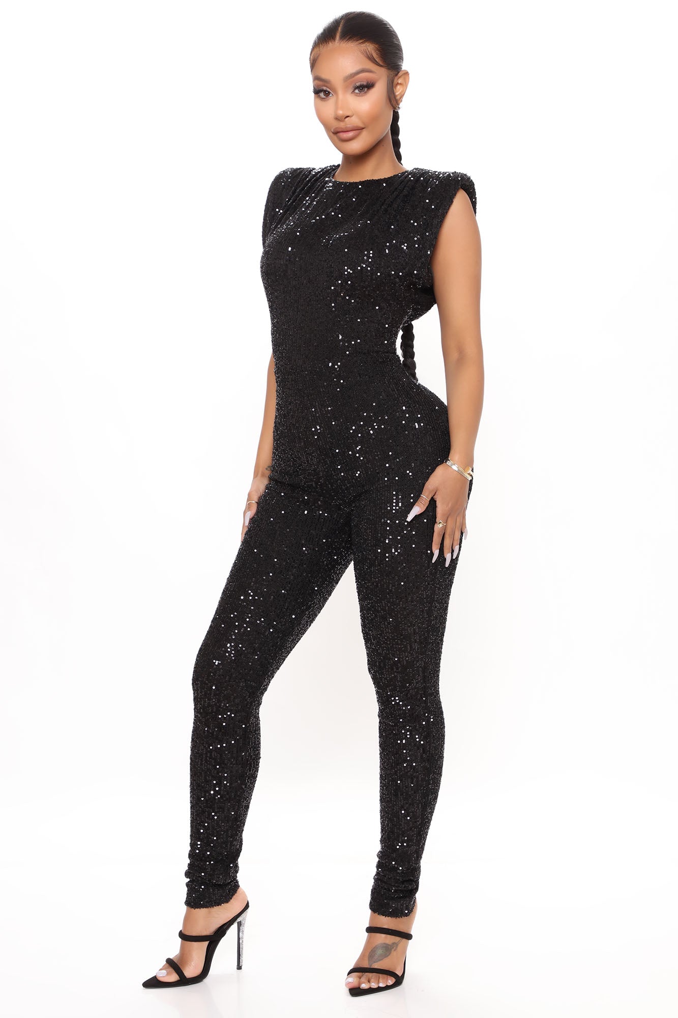 Sparkly jumpsuit fashion nova sales