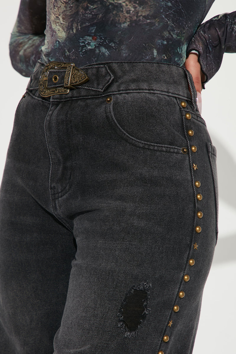 Jolene Studded Straight Leg Jean - Black Wash | Fashion Nova, Jeans ...