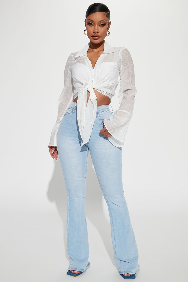Nova flower Blouse - White main image 1