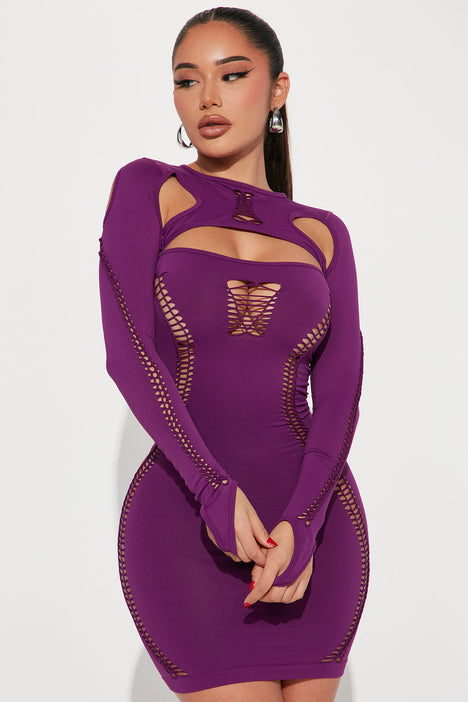 Sexy purple sale outfit