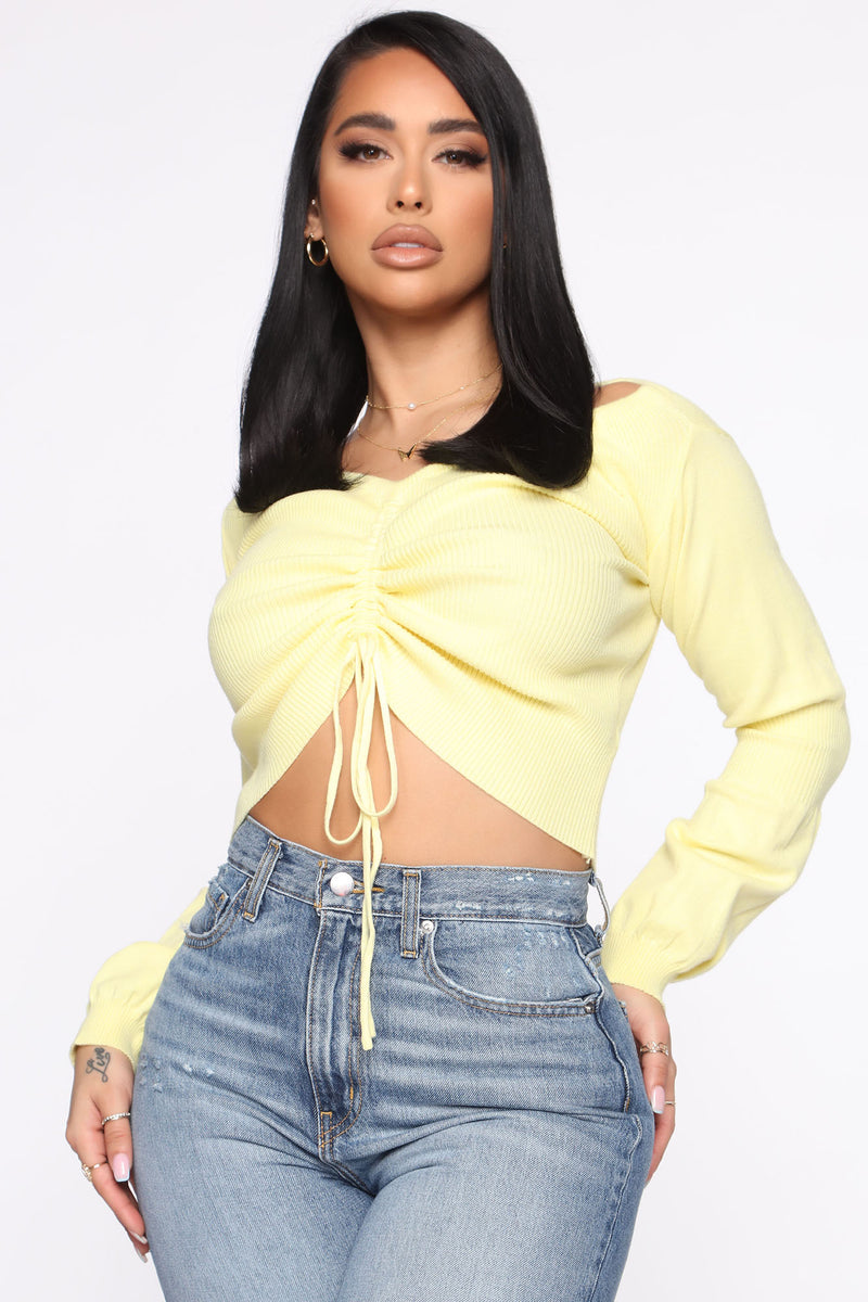 Meet You In The Middle Sweater - Yellow | Fashion Nova, Sweaters ...
