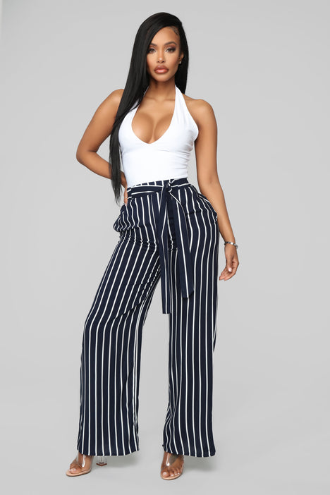 Fashion nova striped pants on sale