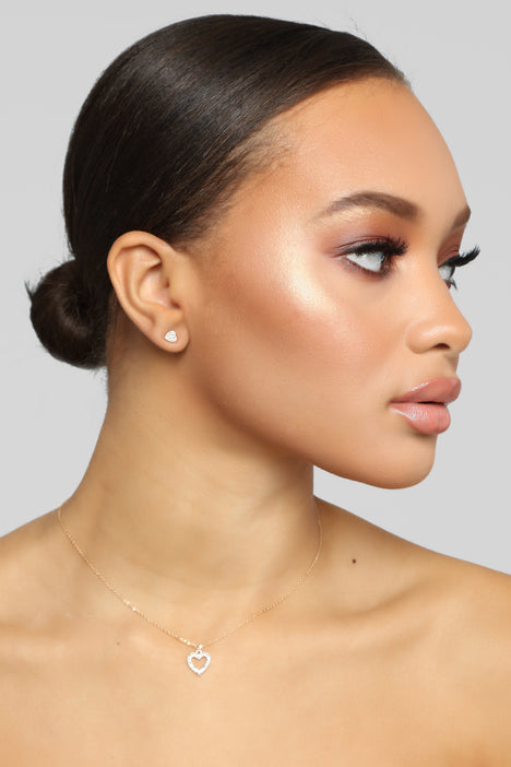 Heart Letting You Know Jewelry Set Gold Fashion Nova Jewelry