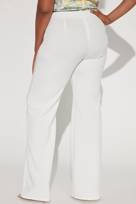 Tall Victoria High Waisted Dress Pants White
