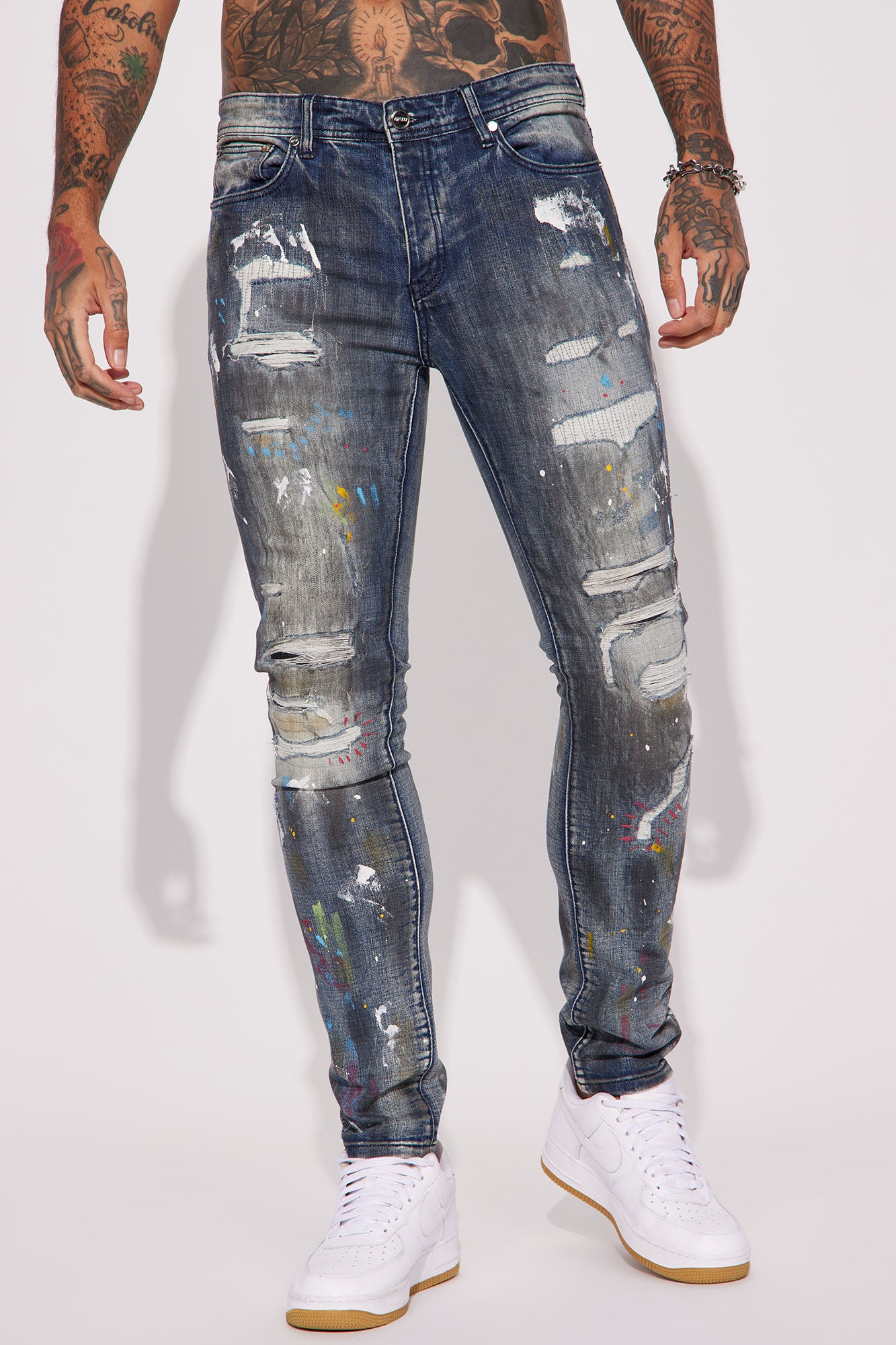 Rockstar Made Stacked Skinny Jeans - Dark Wash, Fashion Nova, Mens Jeans,  rockstar made 