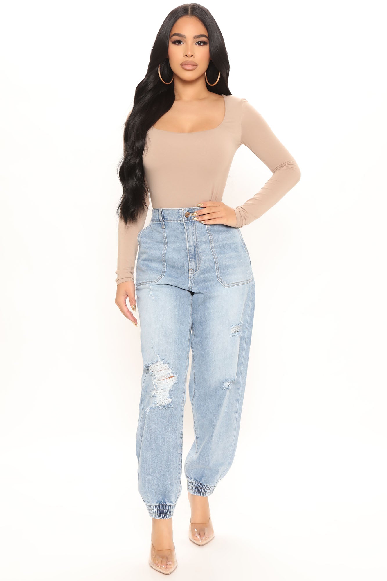 Fashion nova deals denim joggers