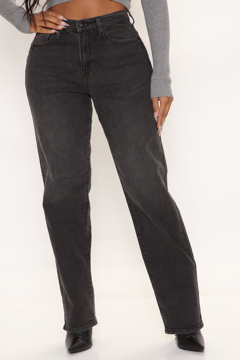 Night Out In New York Straight Leg Jeans - Black | Fashion Nova, Jeans ...