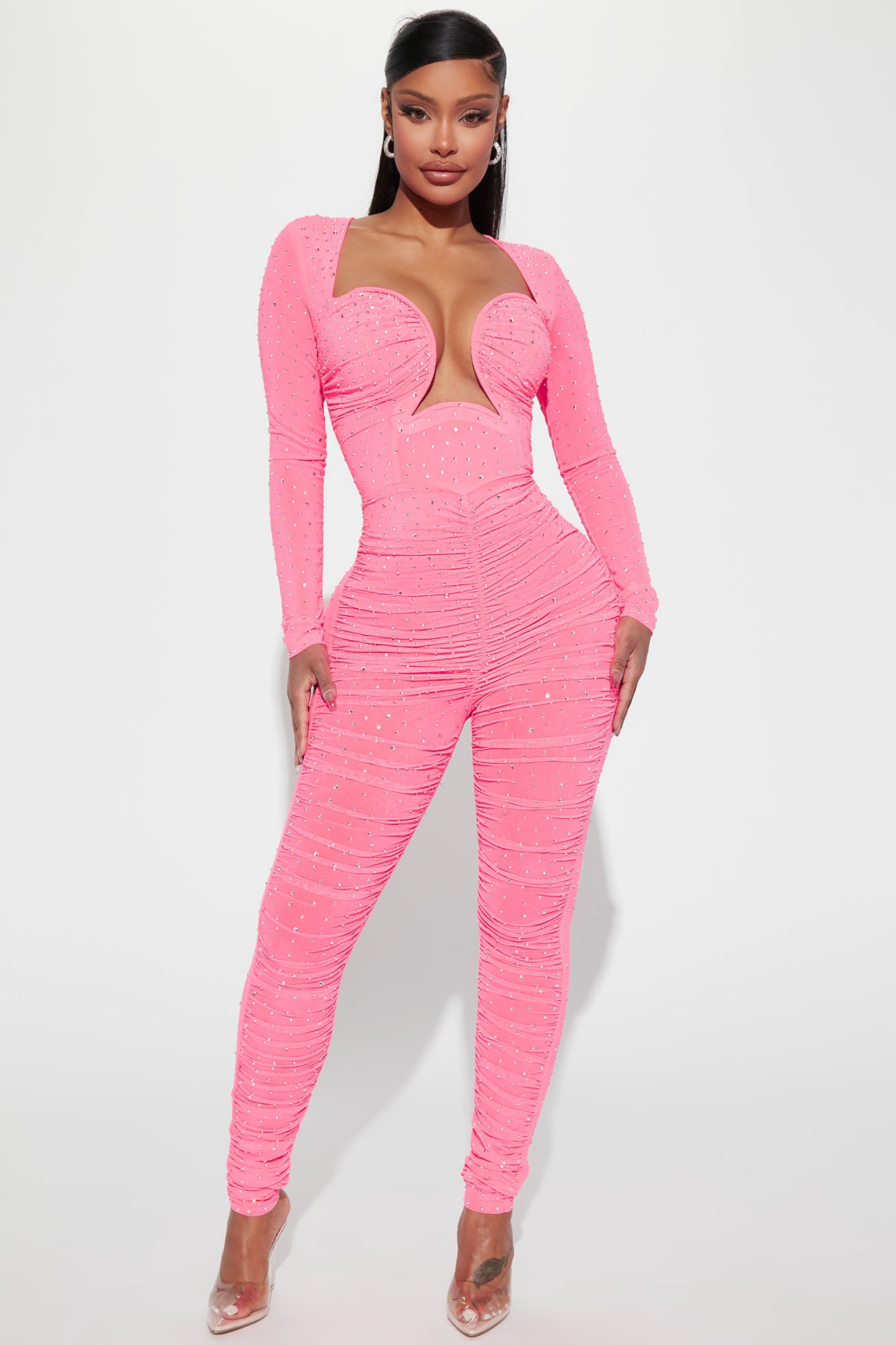 All pink sales jumpsuit