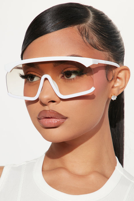 With The Clique Sunglasses White Fashion Nova Sunglasses