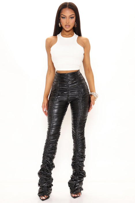 Ruched pants fashion nova sales