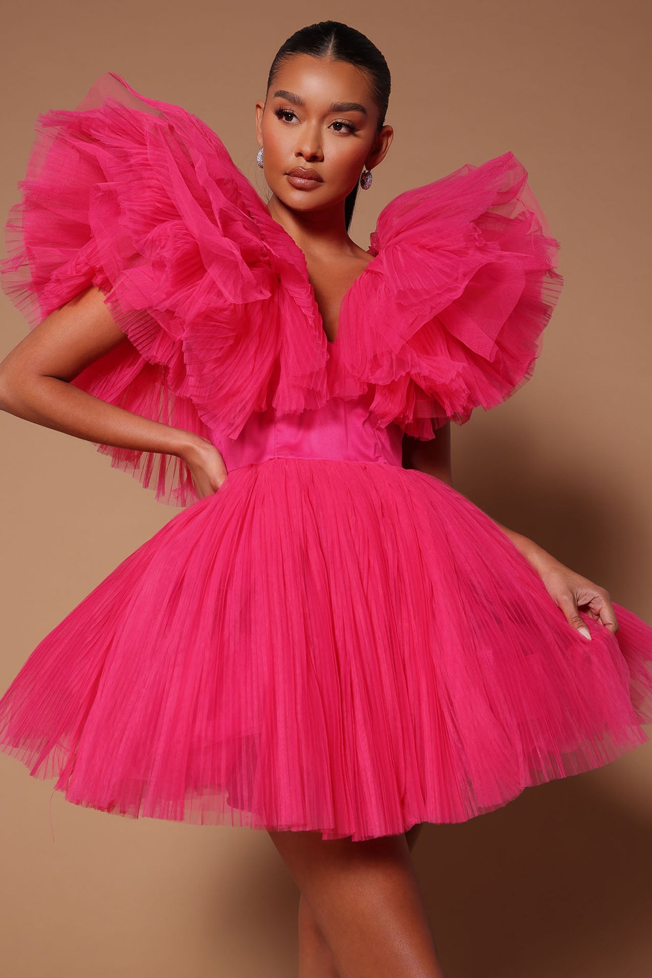Pink tulle dress store
