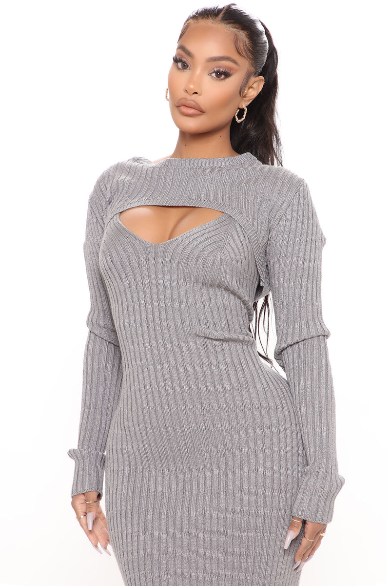 Winslow Midi Dress Set - Grey | Fashion Nova, Dresses | Fashion Nova
