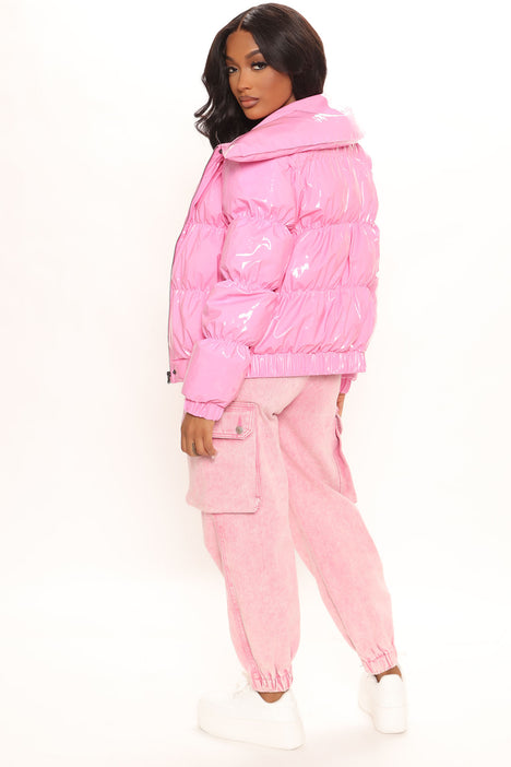 Pink 2024 latex jacket