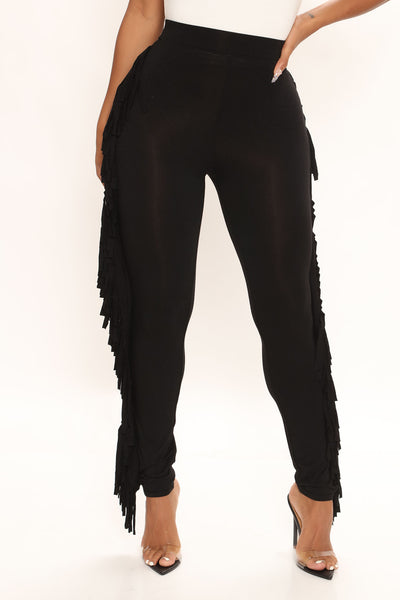 Shake It Like a Fringe Shaker Legging Black Fashion Nova