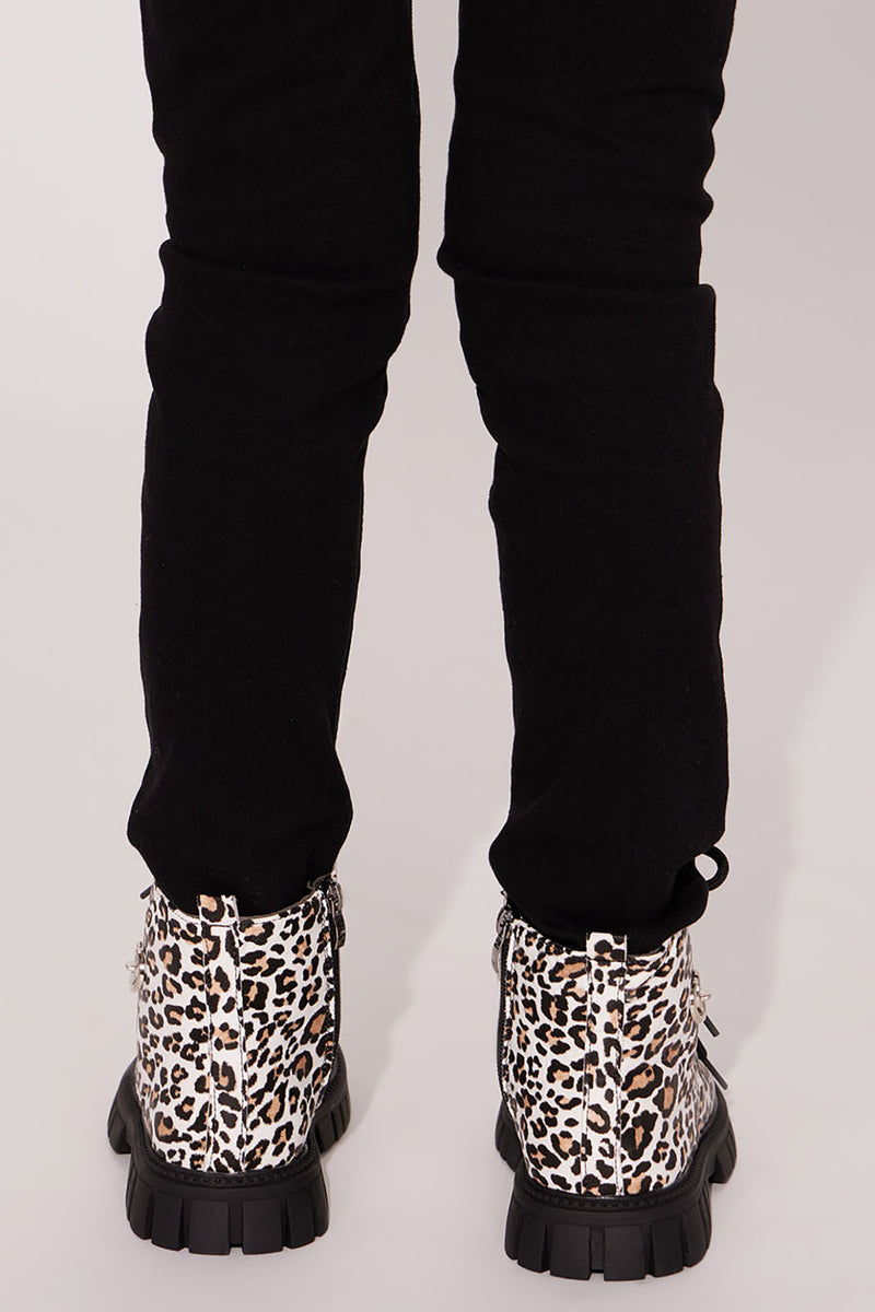 Mini Animal Vibes Combat Boots - Brown/combo | Fashion Nova, Kids Shoes ...
