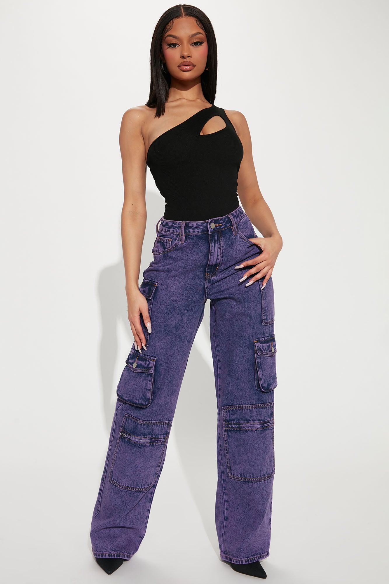 Pantalon hot sale cargo mauve