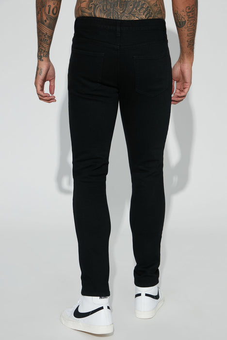 Jasper Skinny Ripped Knee Jeans - Black