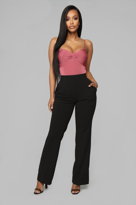 Celine Aria Wide Leg Pants Black Fashion Nova Pants Fashion